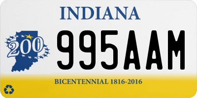 IN license plate 995AAM