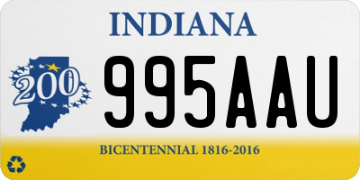 IN license plate 995AAU