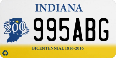 IN license plate 995ABG