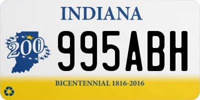 IN license plate 995ABH