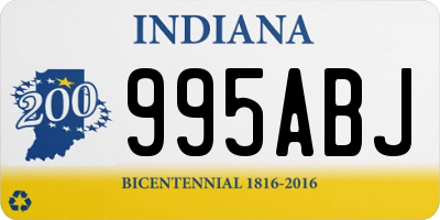 IN license plate 995ABJ