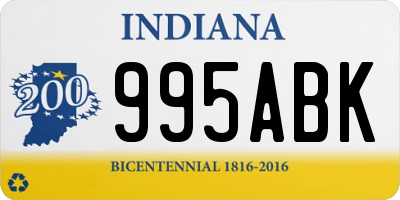 IN license plate 995ABK