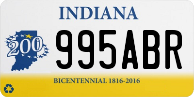 IN license plate 995ABR