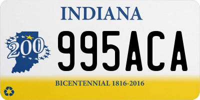 IN license plate 995ACA