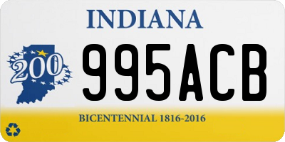 IN license plate 995ACB