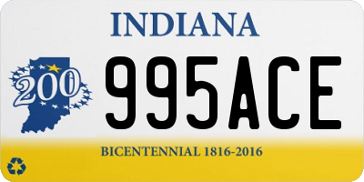 IN license plate 995ACE