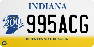 IN license plate 995ACG