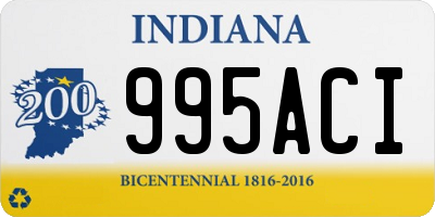 IN license plate 995ACI