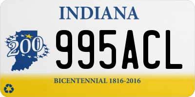 IN license plate 995ACL