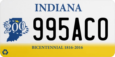 IN license plate 995ACO