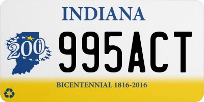 IN license plate 995ACT