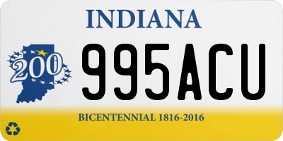 IN license plate 995ACU