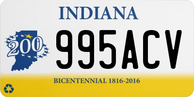 IN license plate 995ACV