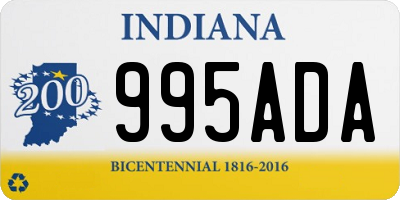 IN license plate 995ADA