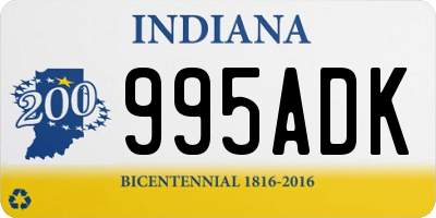 IN license plate 995ADK