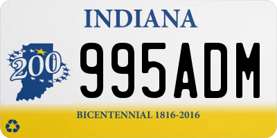 IN license plate 995ADM