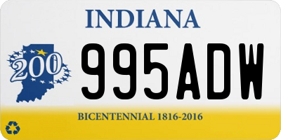 IN license plate 995ADW