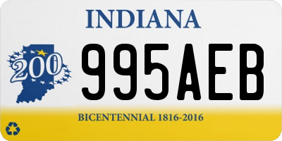 IN license plate 995AEB