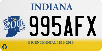 IN license plate 995AFX