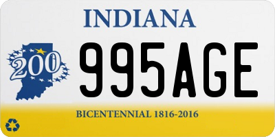 IN license plate 995AGE