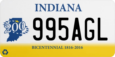 IN license plate 995AGL