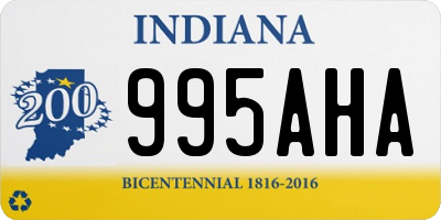 IN license plate 995AHA