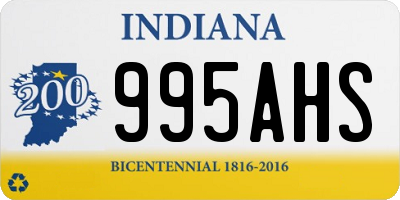 IN license plate 995AHS