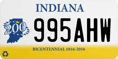 IN license plate 995AHW