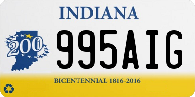 IN license plate 995AIG