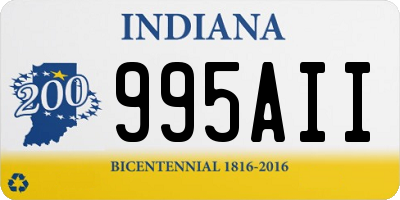 IN license plate 995AII