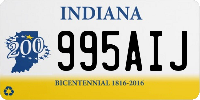 IN license plate 995AIJ