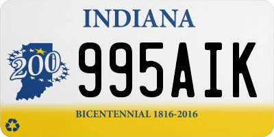 IN license plate 995AIK