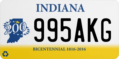 IN license plate 995AKG