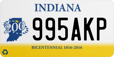 IN license plate 995AKP