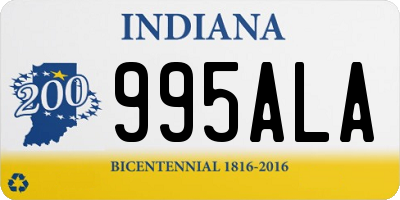 IN license plate 995ALA