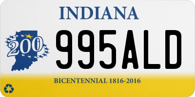 IN license plate 995ALD