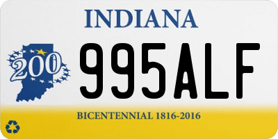 IN license plate 995ALF