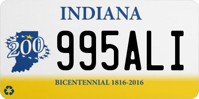 IN license plate 995ALI