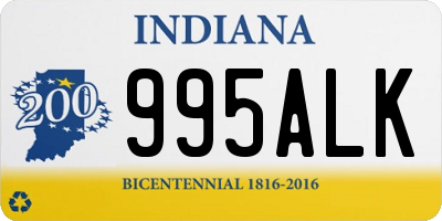 IN license plate 995ALK