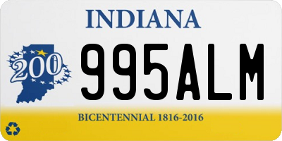 IN license plate 995ALM