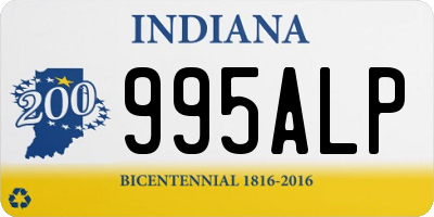 IN license plate 995ALP