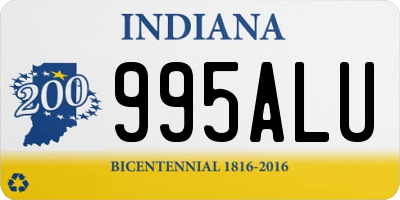 IN license plate 995ALU