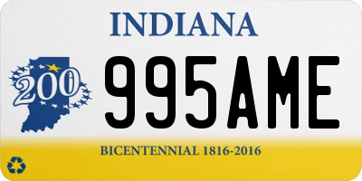 IN license plate 995AME