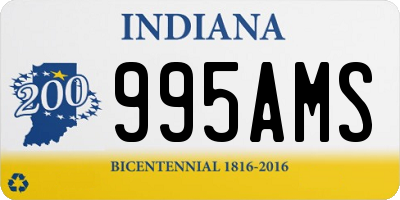 IN license plate 995AMS