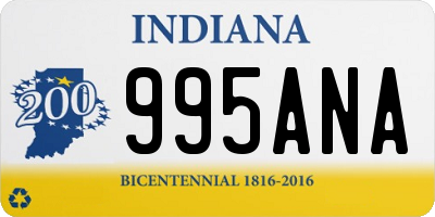 IN license plate 995ANA