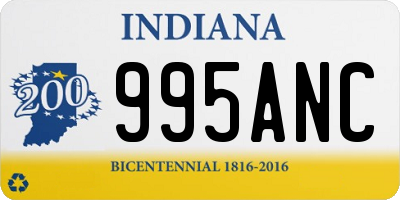 IN license plate 995ANC