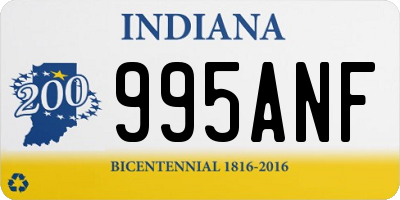 IN license plate 995ANF