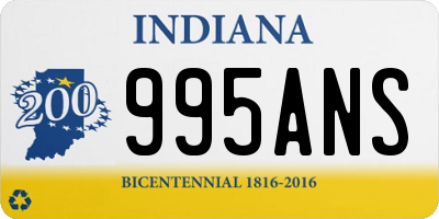 IN license plate 995ANS