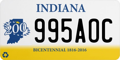 IN license plate 995AOC