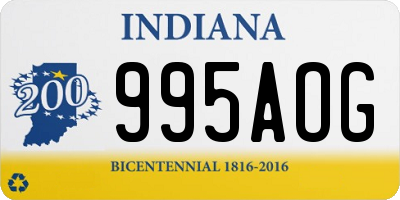 IN license plate 995AOG